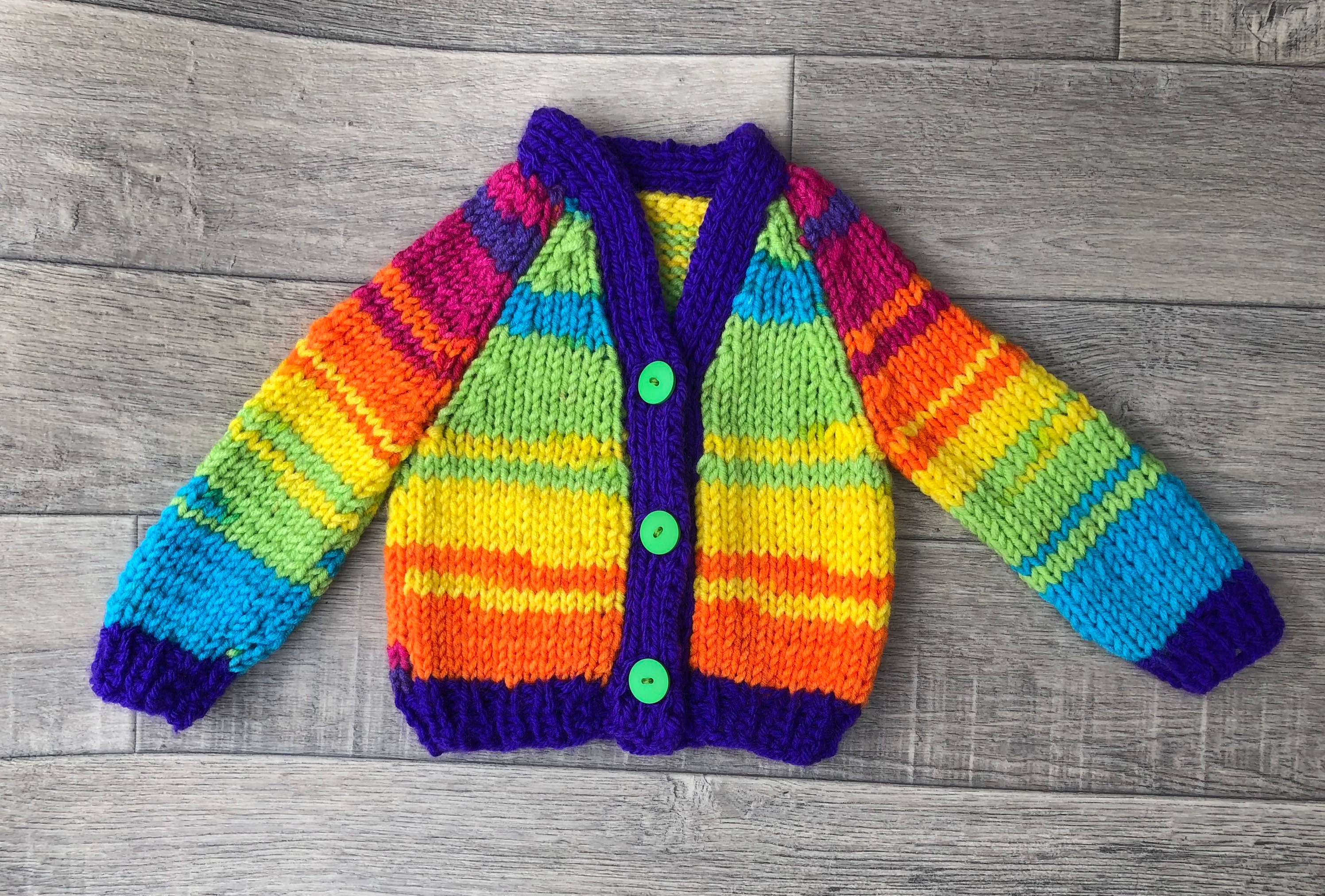 Baby rainbow cardigan discount