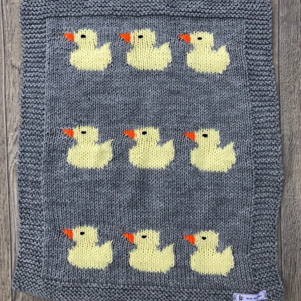 Duck Baby Blanket, Knitting Pattern
