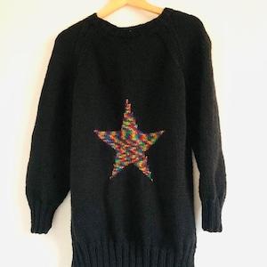 Star Sweater, Knitting Pattern, Adult