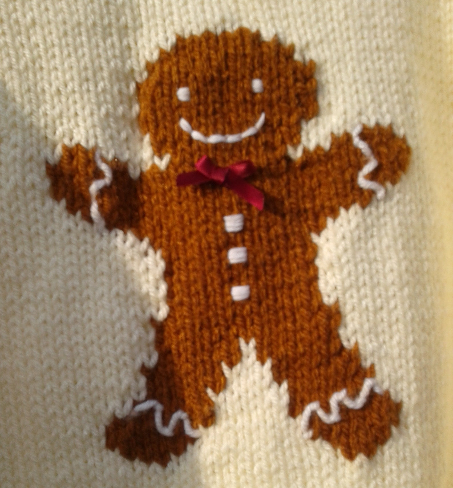 Gingerbread Man Sweater Knitting Pattern One Size Small to Etsy