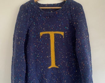 Letter T Sweater, knitting pattern