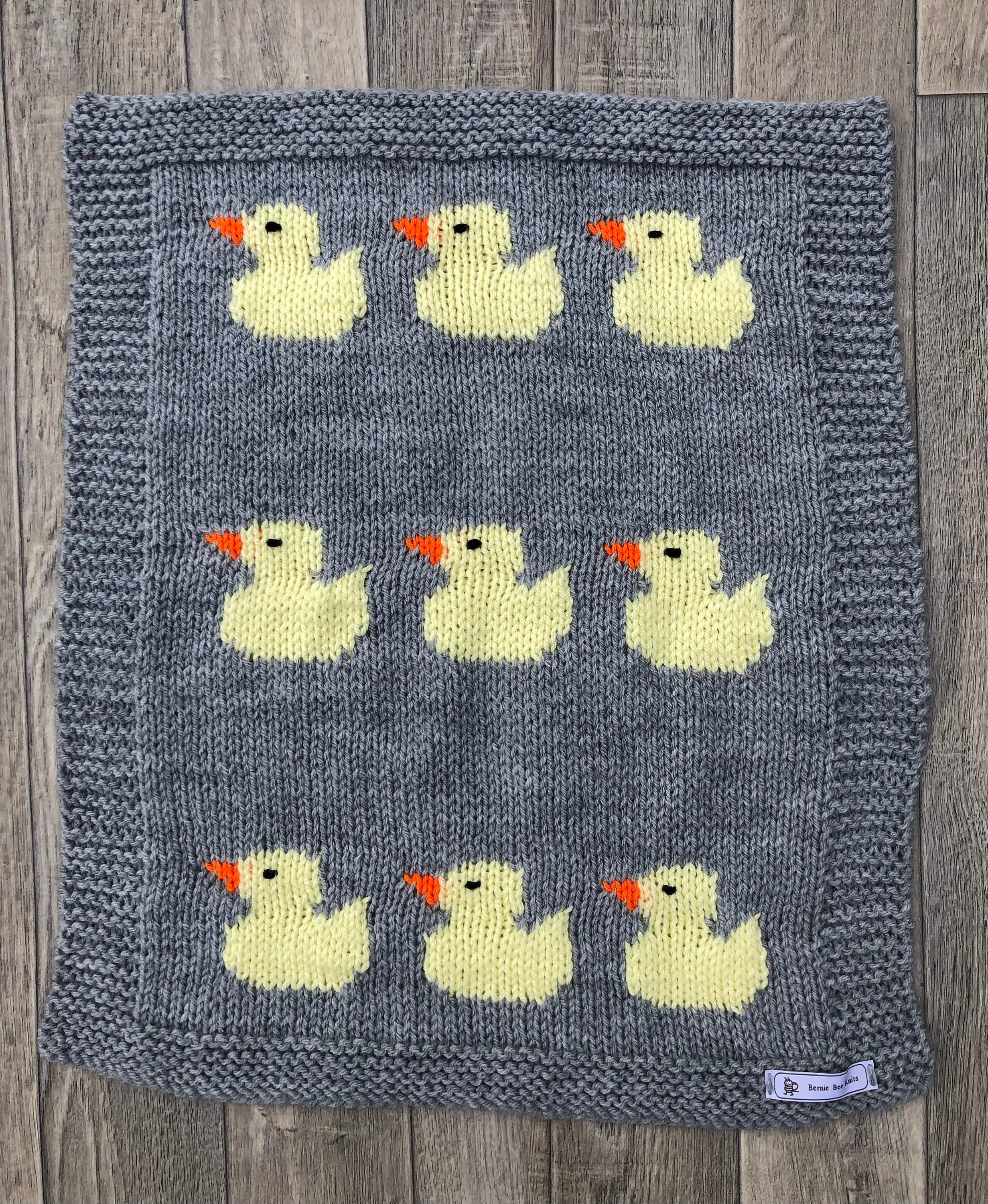 Duck Baby Blanket Knitting Pattern Etsy UK