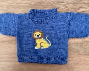 Lion Baby Sweater,  0-3 months