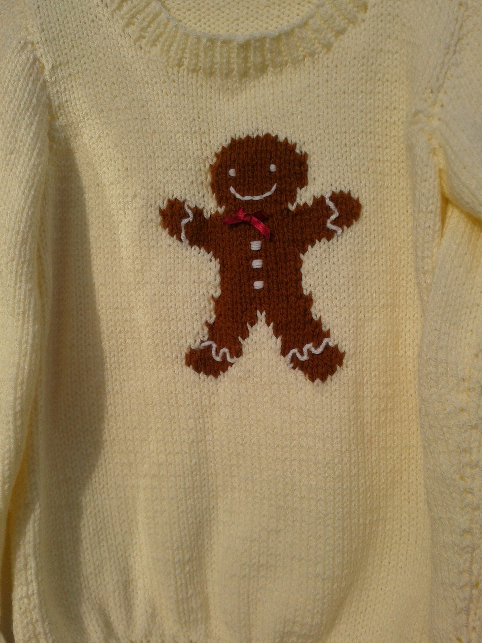 Gingerbread Man Sweater Knitting Pattern One Size Small to Etsy
