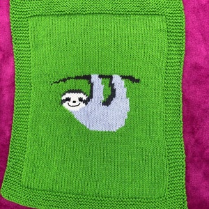 Sloth Baby Blanket, Knitting Pattern - Etsy