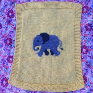 Elephant Baby Blanket, Knitting Pattern image 8