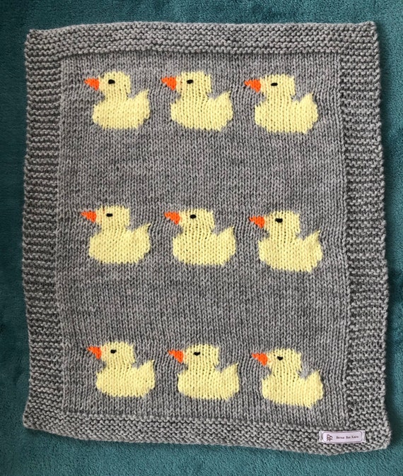 Duck Baby Blanket Knitting Pattern Etsy UK