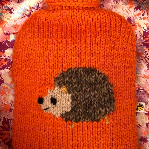 Hedgehog Hot Water Bottle Cover Knitting Pattern for a 2 Etsy