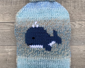 Whale Hot Water Bottle Cover, Knitting Pattern