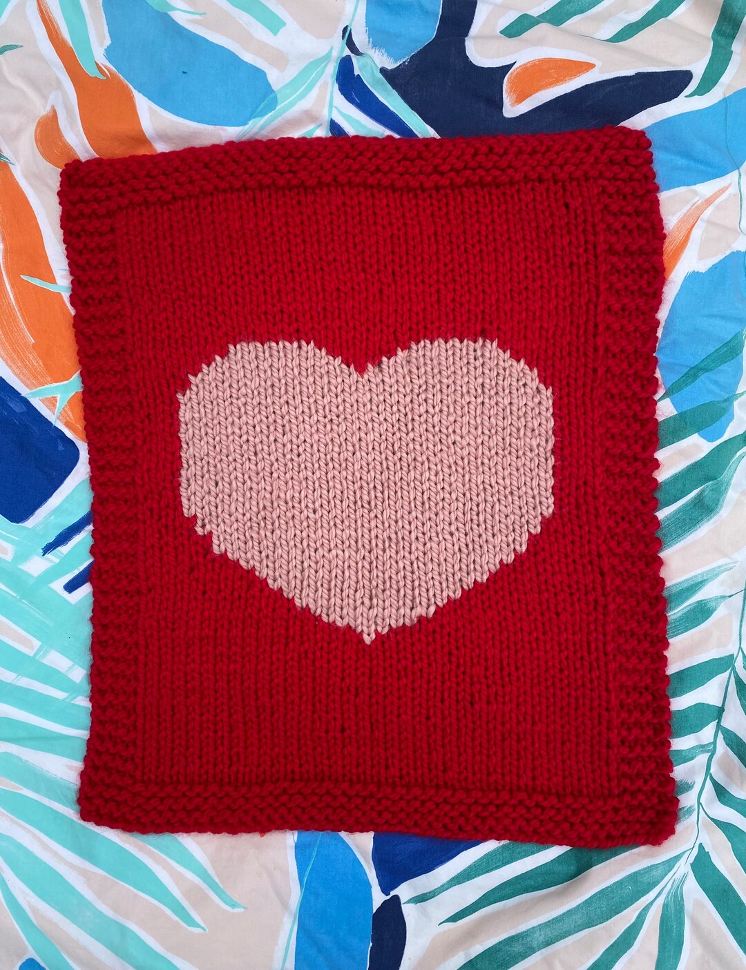 Heart Baby Blanket, Knitting Pattern (super Chunky) - Etsy