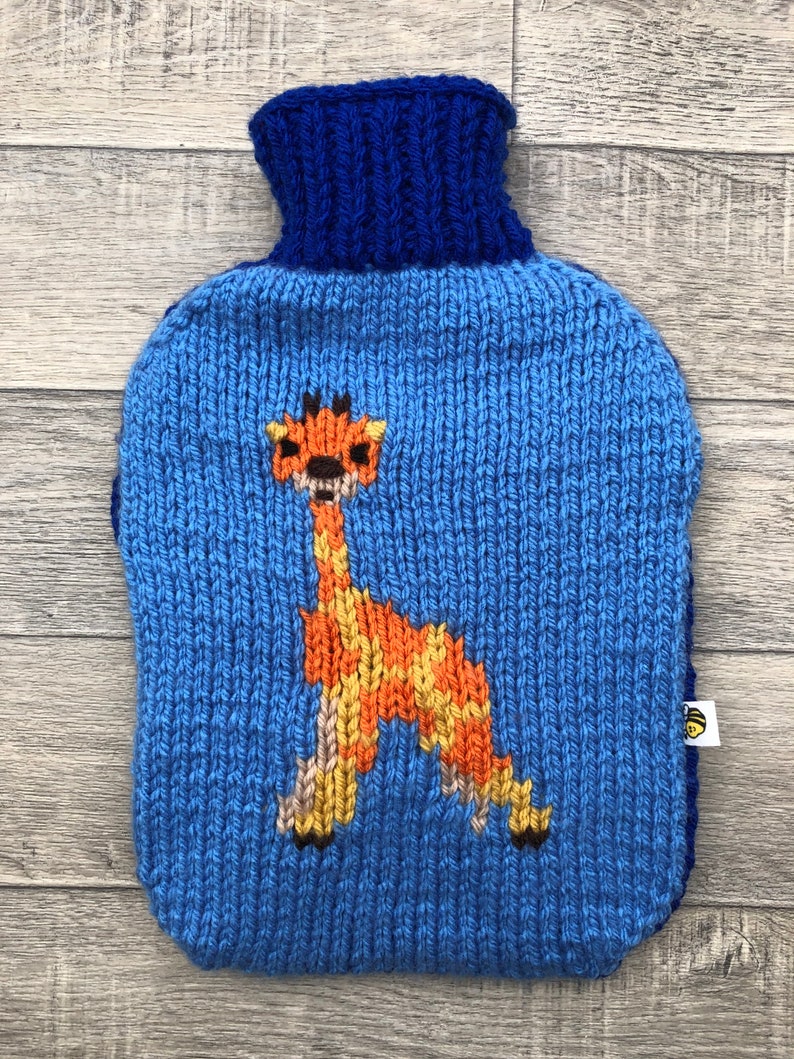 Giraffe Hot Water Bottle Cover, knitting pattern. image 7