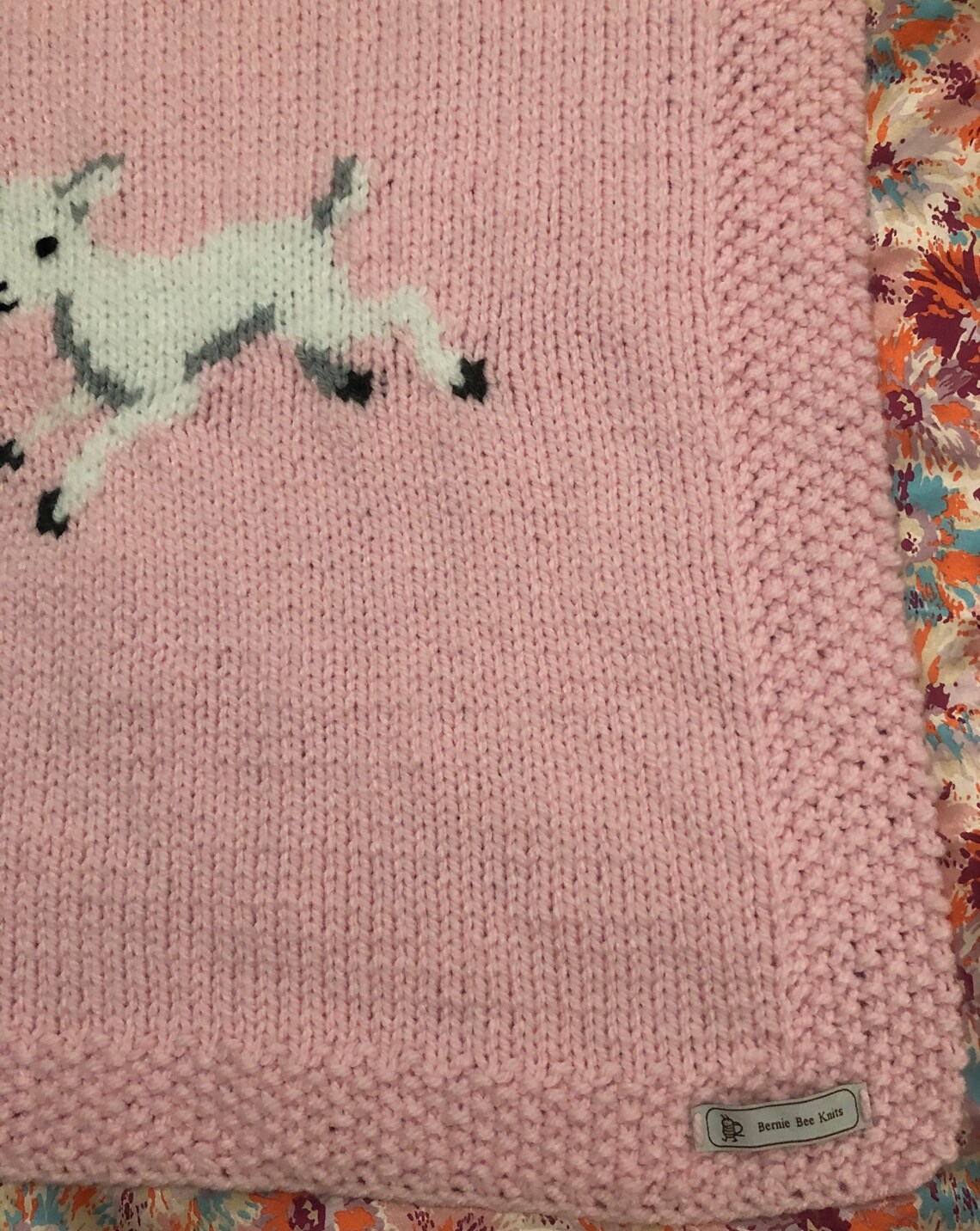 Lamb Baby Blanket Knitting Pattern Pushchair Sized Etsy UK