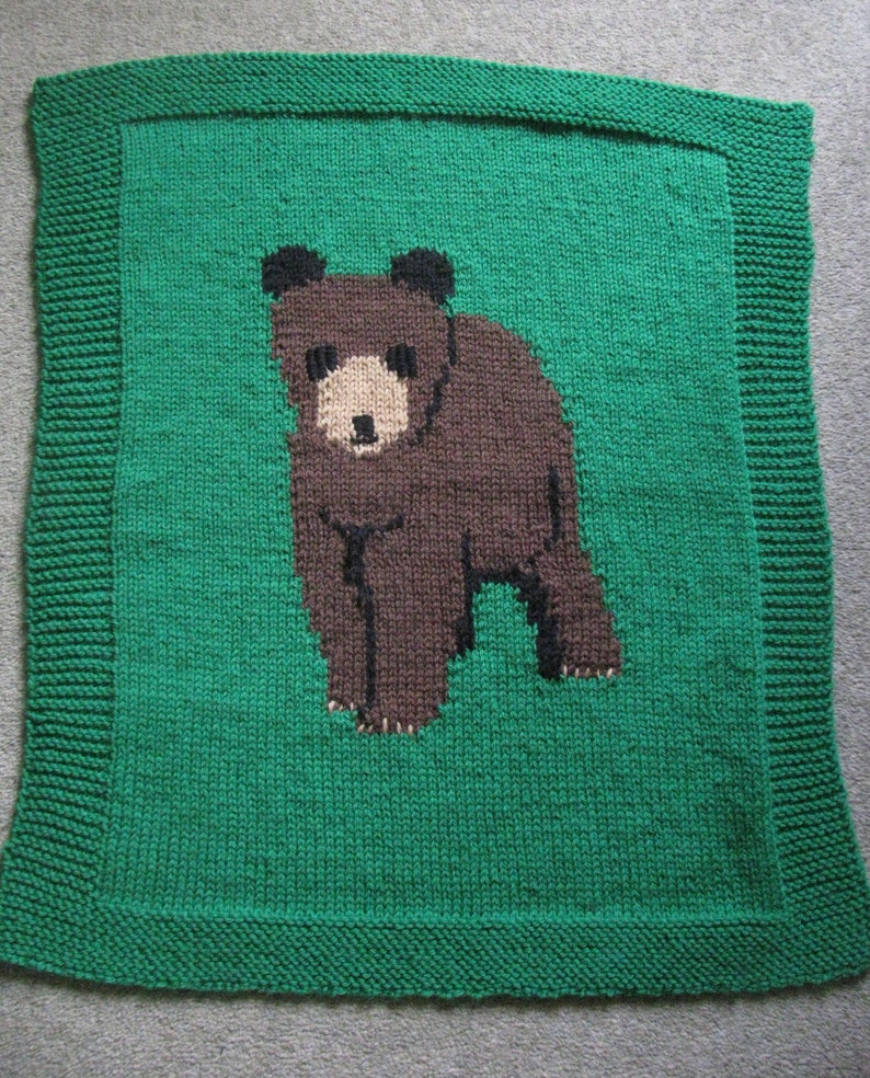Bear Baby Blanket, Knitting Pattern Etsy