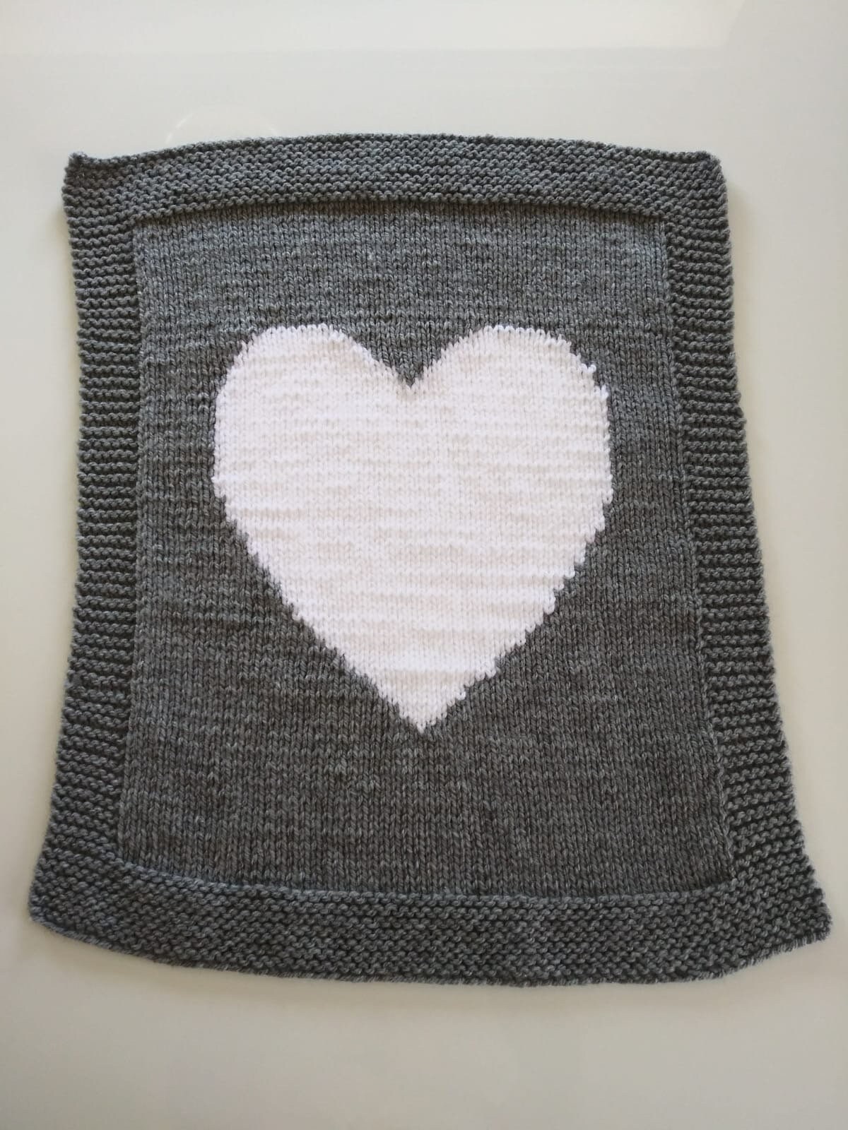HEART BABY BLANKET Knitting Pattern SIZES