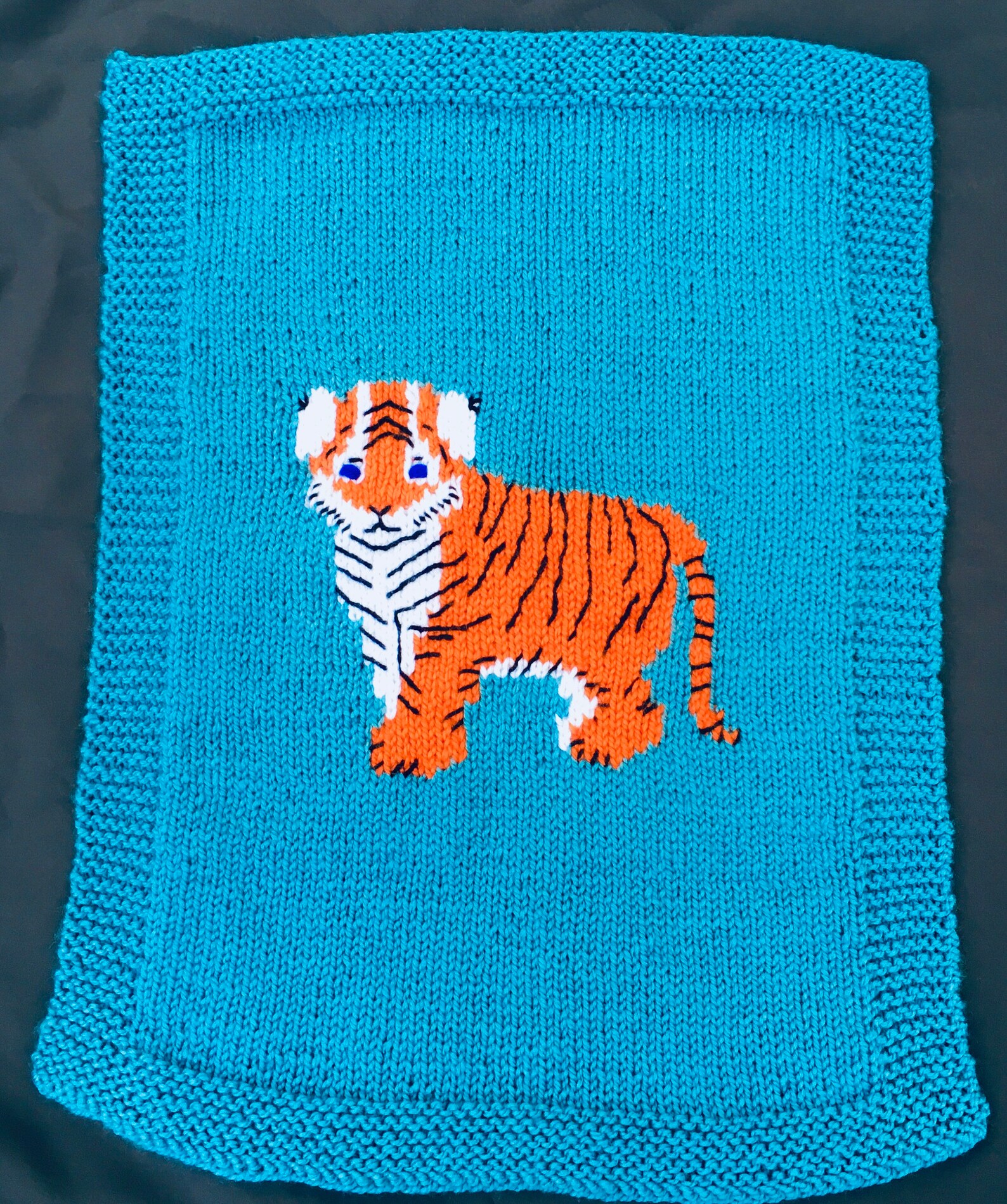 Tiger Baby Blanket Knitting Pattern. Etsy