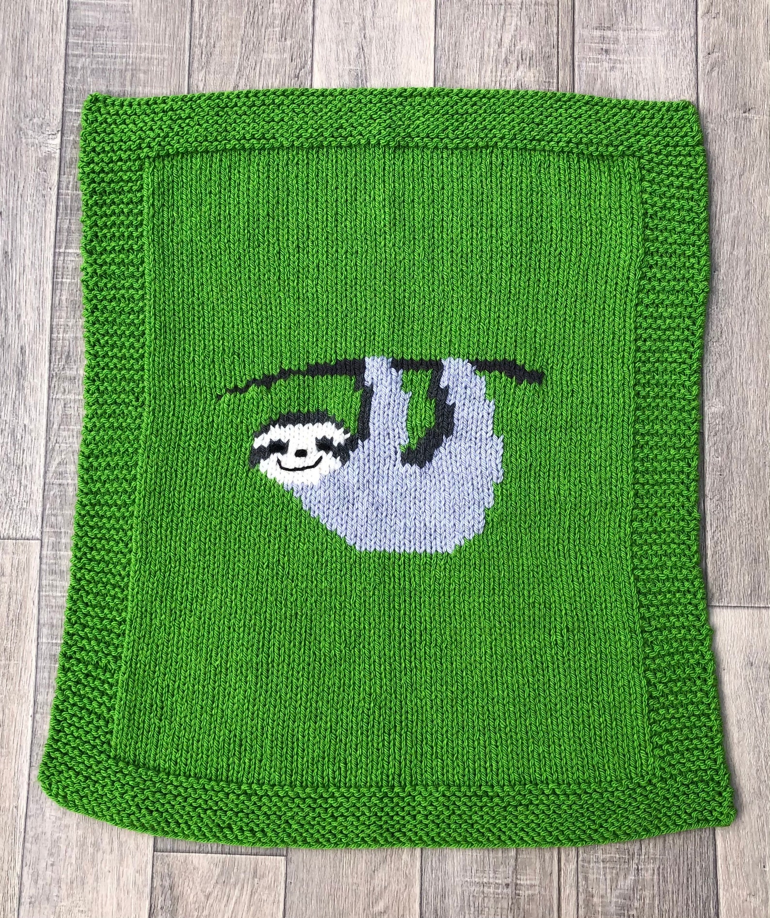 Sloth Baby Blanket Knitting Pattern Chunky/bulky Weight Yarn - Etsy Israel