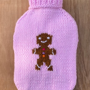 Gingerbread Man hoes warmwaterkruik, breipatroon