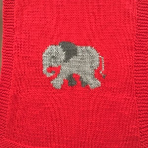 Elephant Baby Blanket, Knitting Pattern image 3