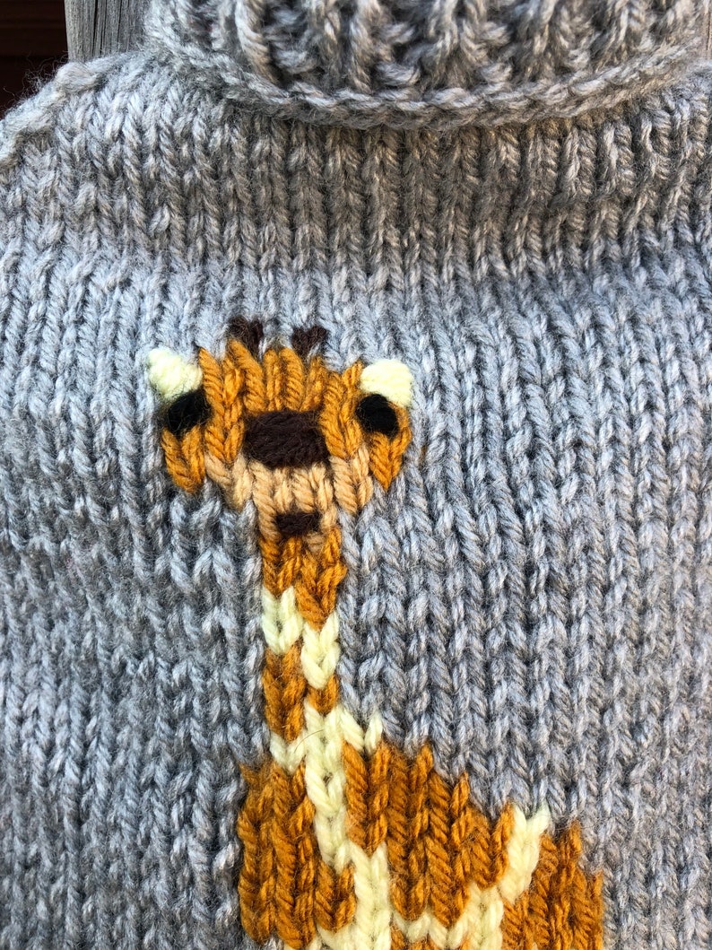 Giraffe Hot Water Bottle Cover, knitting pattern. image 5