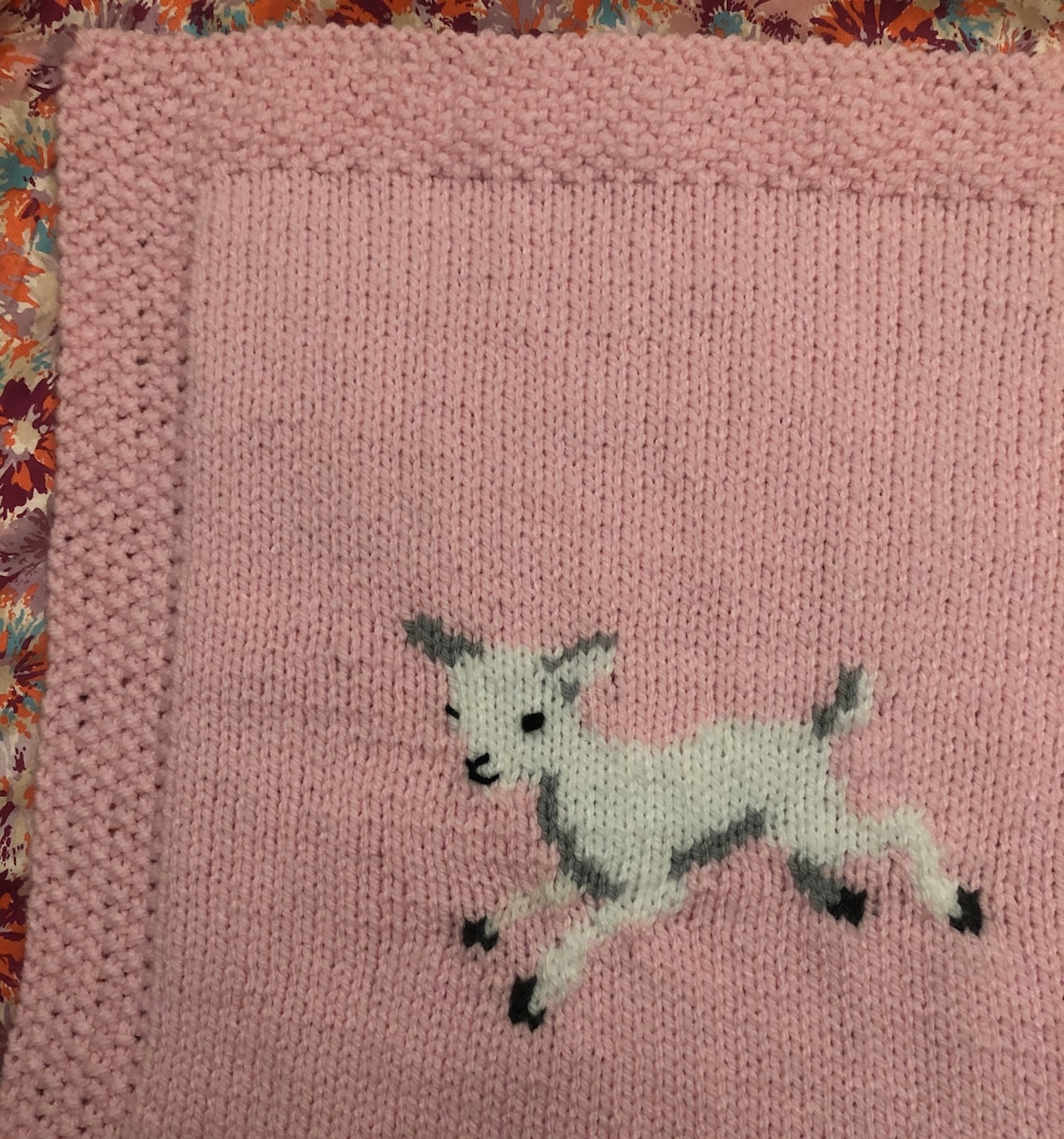 Lamb Baby Blanket Knitting Pattern Etsy UK