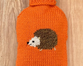 Hedgehog Hot Water Bottle Cover, Knitting Pattern