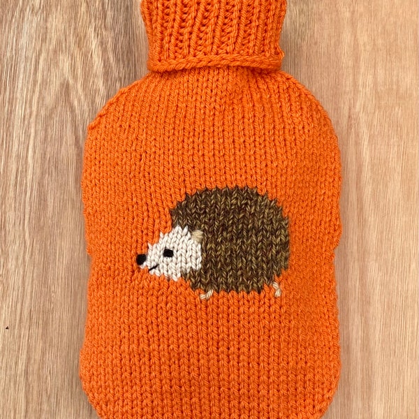 Hedgehog Hot Water Bottle Cover, Knitting Pattern