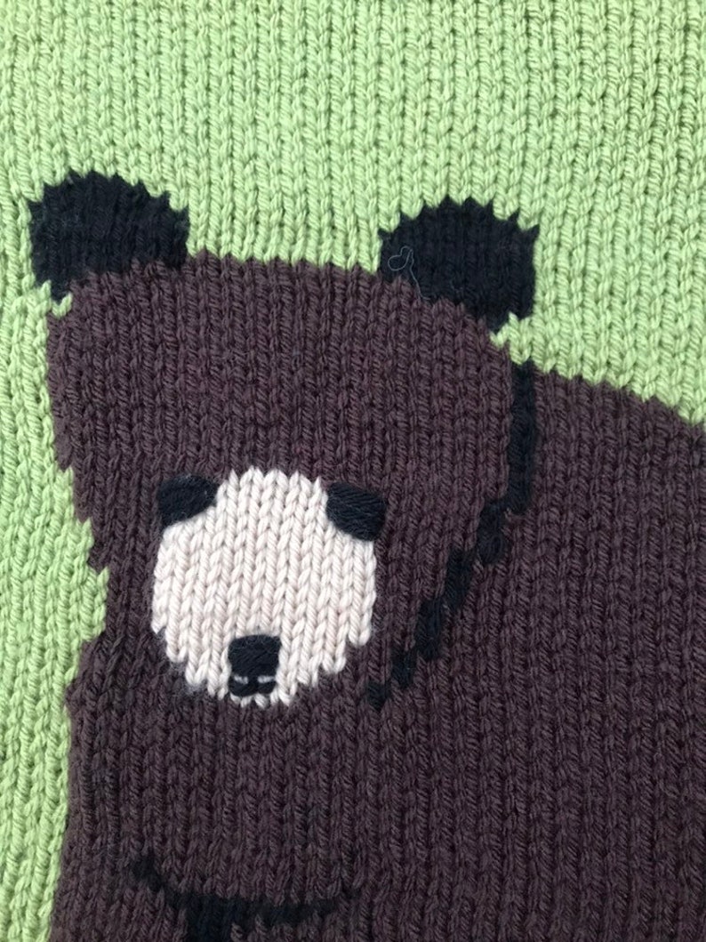 Black Bear Baby Blanket Knitting Pattern 18 x 24 inches/48 x Etsy