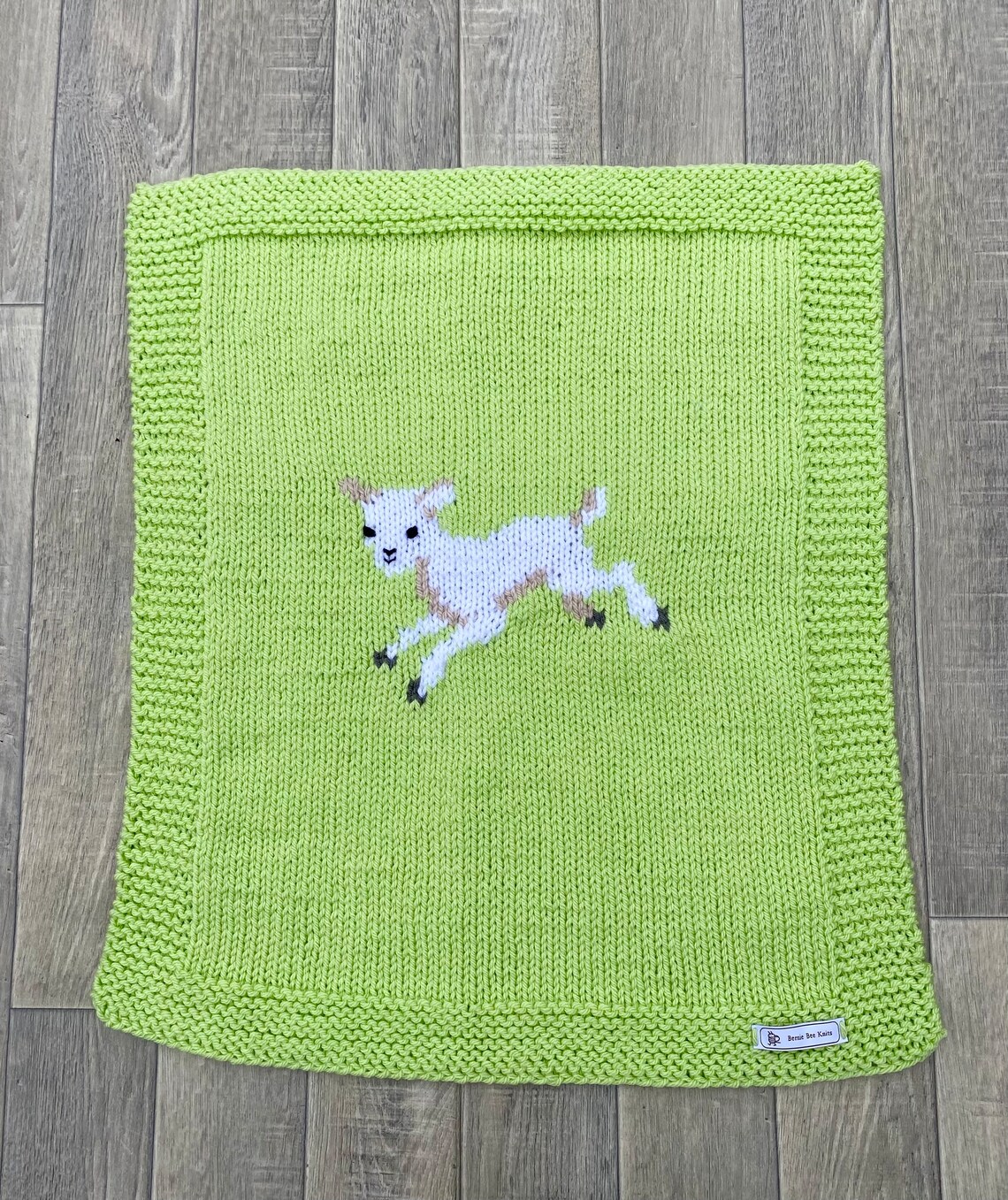 Lamb Baby Blanket Knitting Pattern Etsy UK