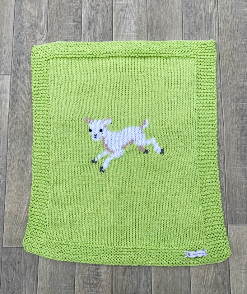 Lamb Baby Blanket, Knitting Pattern Etsy UK