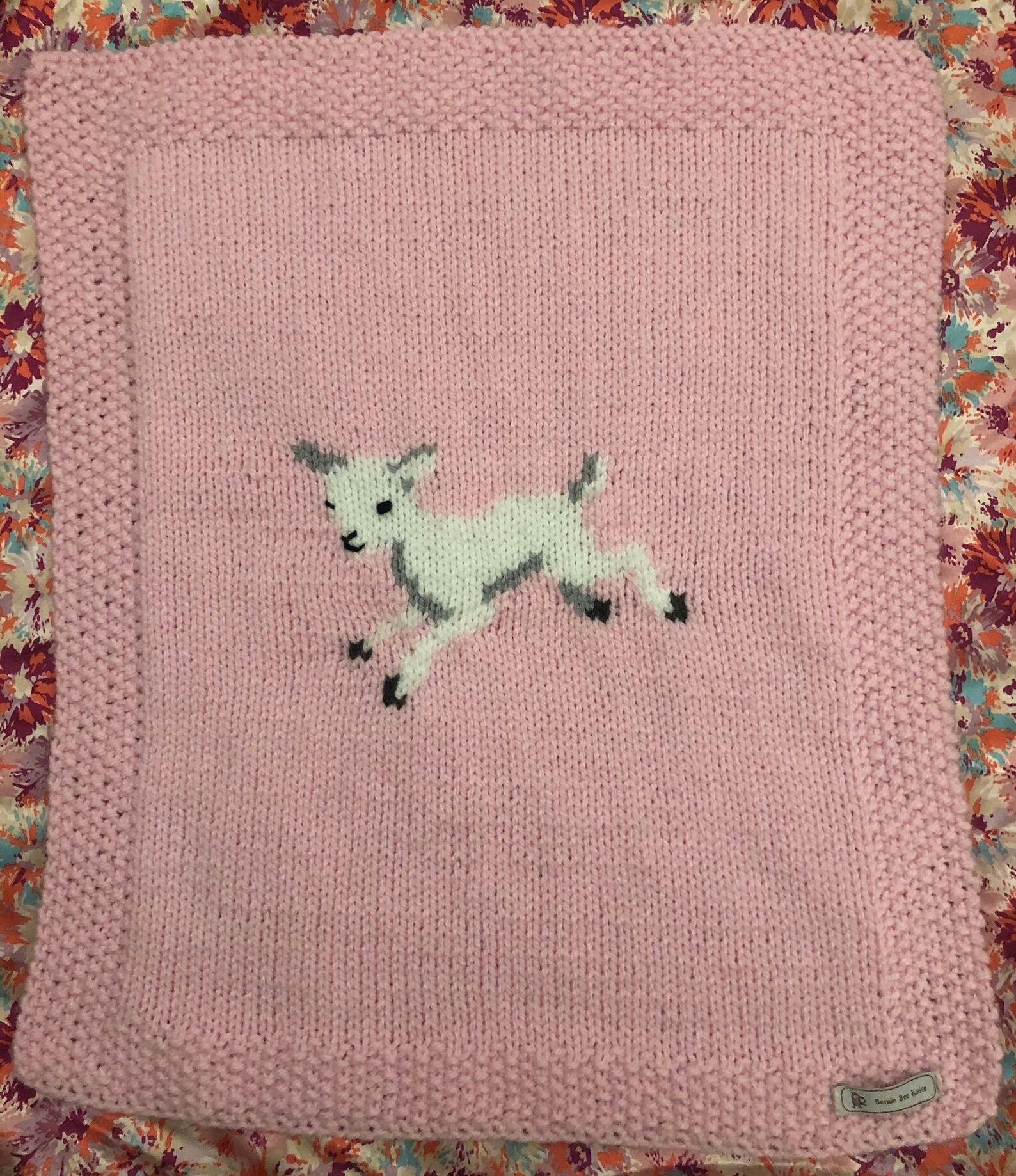 Lamb Baby Blanket Knitting Pattern Etsy UK