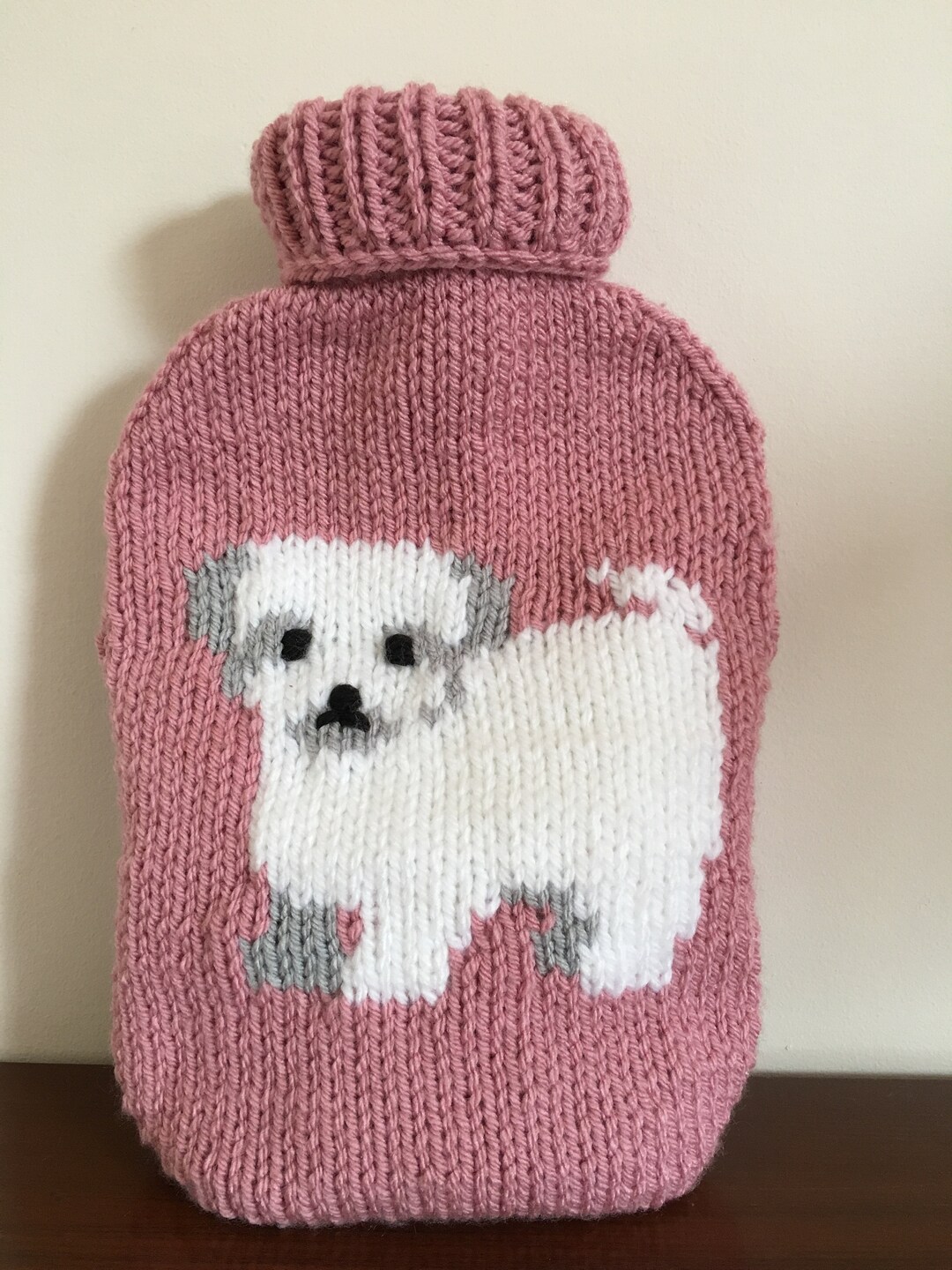 Maltese Terrier Puppy Hot Water Bottle Cover Knitting Etsy