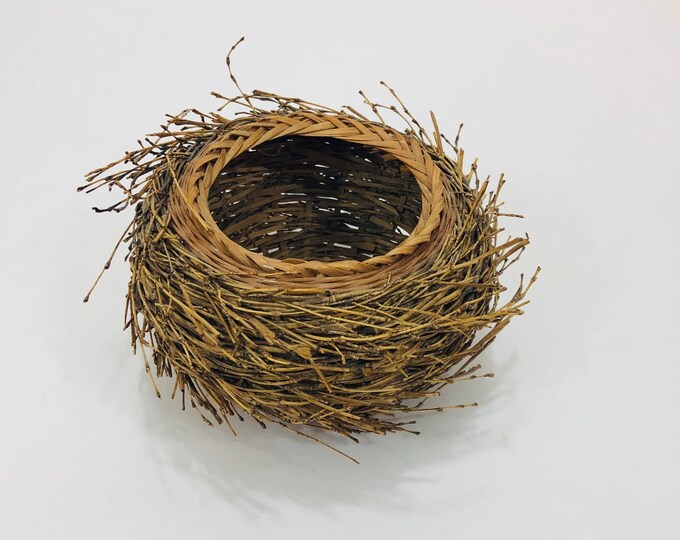 Small Birds Nest Basket Rustic Basket Bird Bowl Nest Bowl Etsy