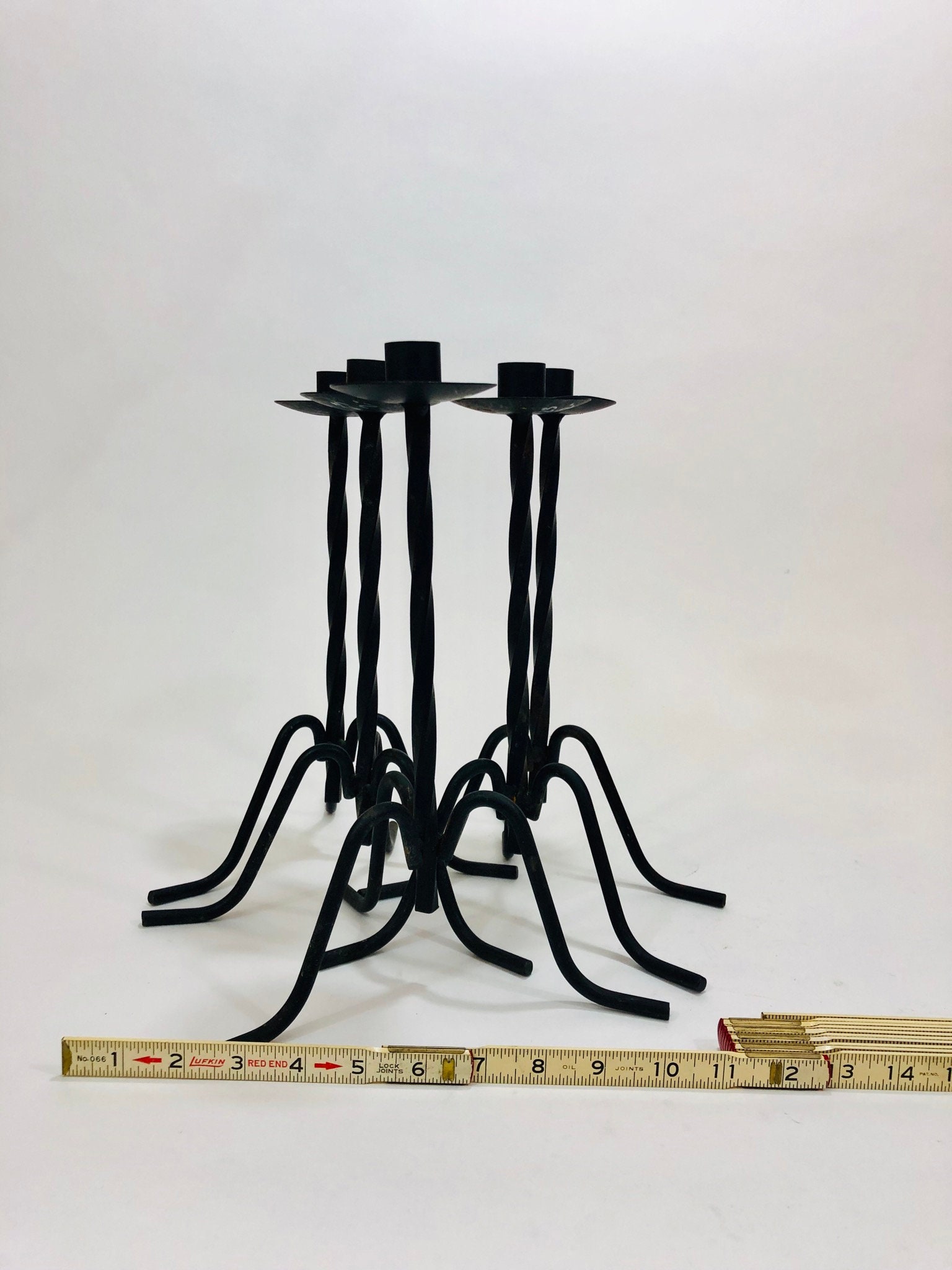 5 Tall Wrought Iron Candle Holders Wrought Iron Twisted Etsy UK