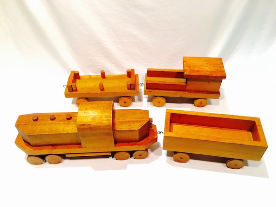 large wooden toy train