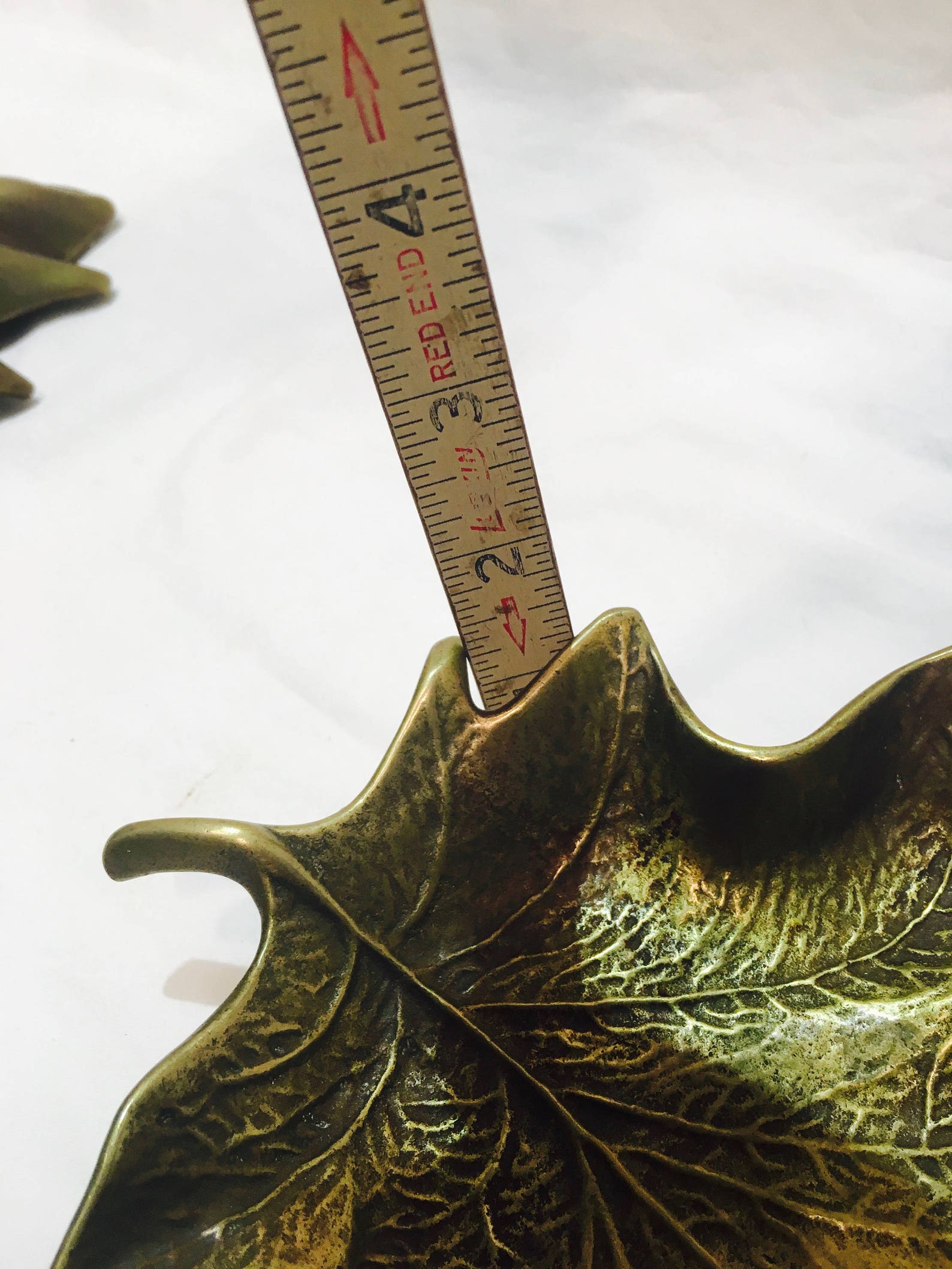 2 Large Brass Leaves Brass Leaf Tray Solid Brass Maple Leaf Etsy