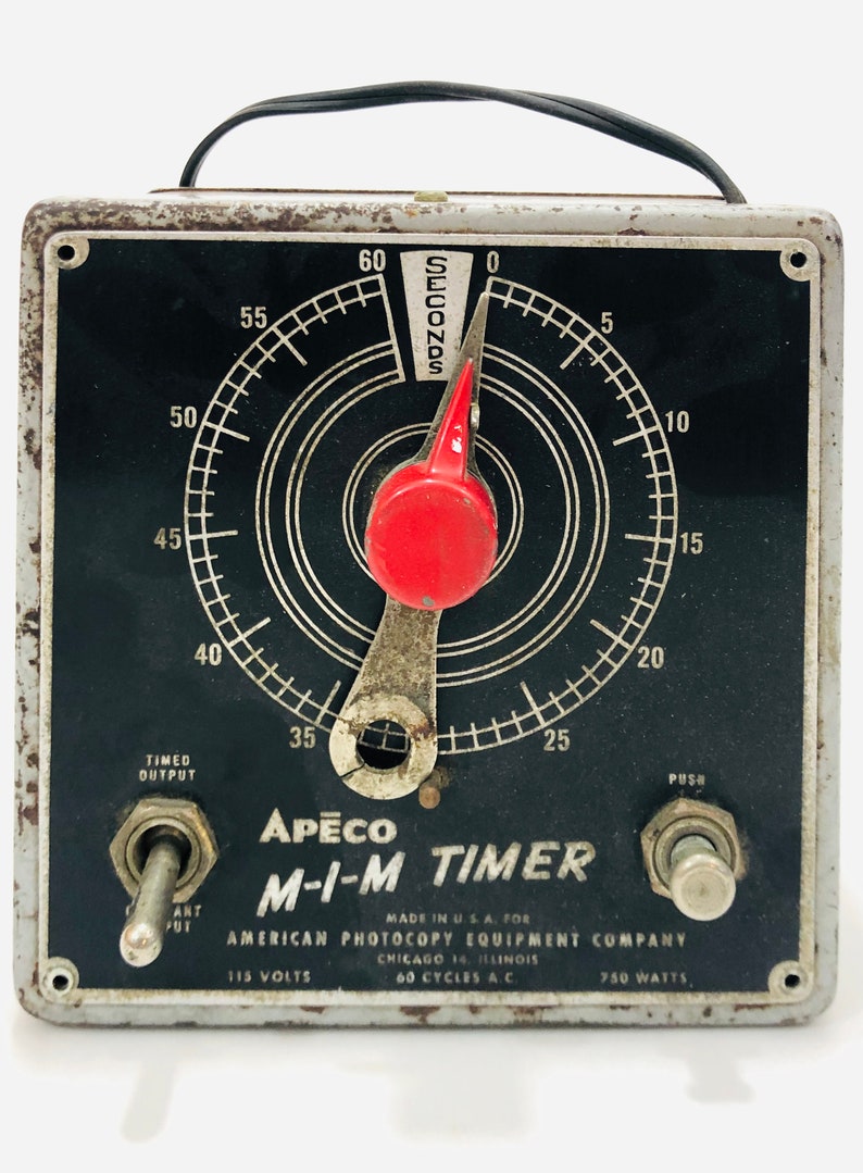 Vintage timer Apeco M I M Timer Darkroom Timer Photography Etsy