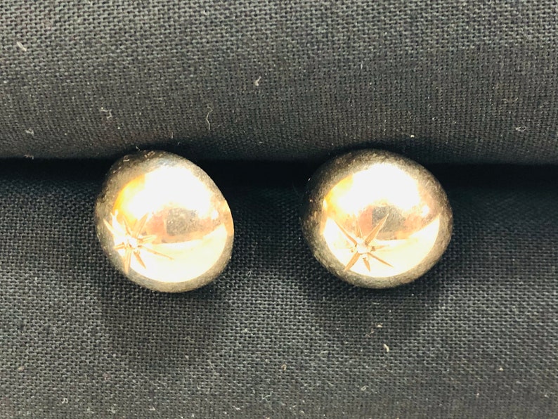 Half Ball Golden Silver Star Cuff links Round Cuff links Small star cuff links Star Cuff links Star Formal wear Vintage Cuff links