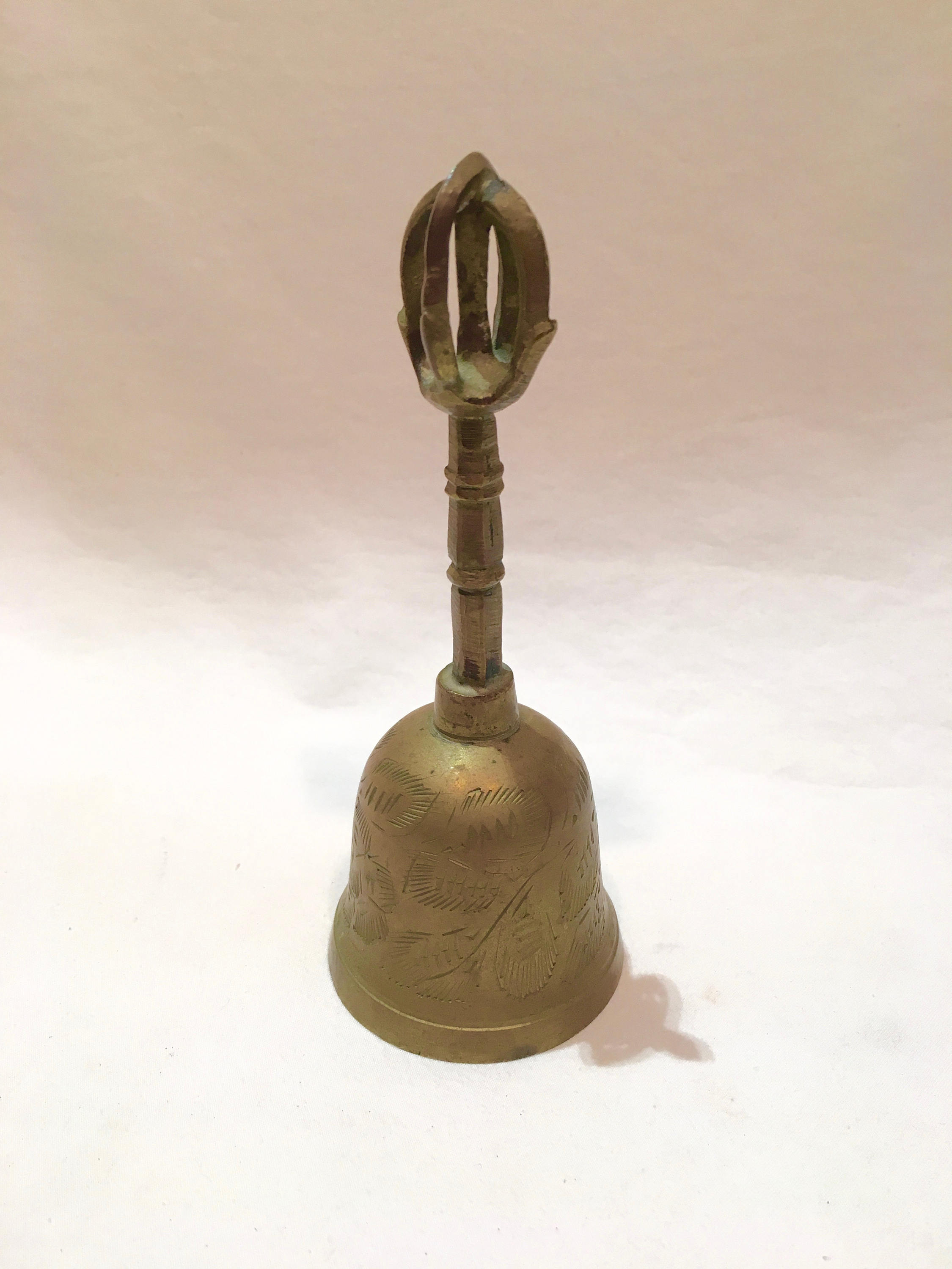 Brass bell from India with engravings Servant's bell Etsy