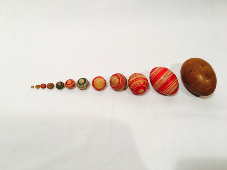Wooden nesting eggs Russian doll eggs Nesting Easter egg Etsy