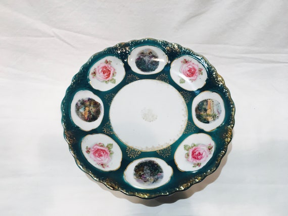 German Deer Collectible Plate Three Crowns China German Deer Collectible Plate Three Crowns China