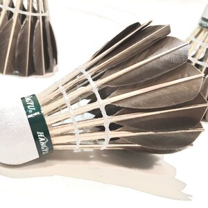 12 pcs Professional Real Feather Premium Shuttlecock Badminton Ball Brown Pack 