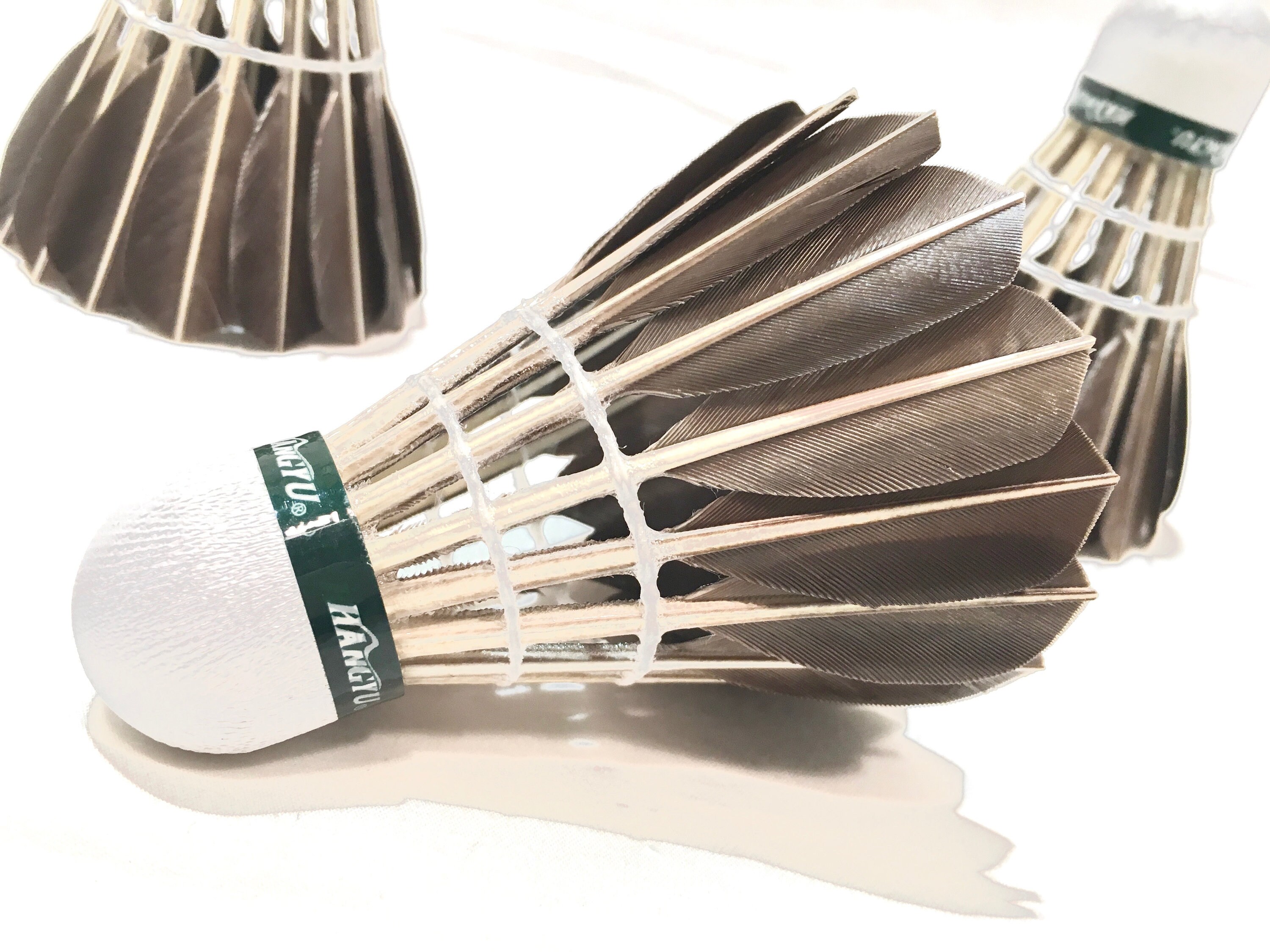 3 Real Goose Feather Shuttlecocks Badminton Bird Feather Etsy
