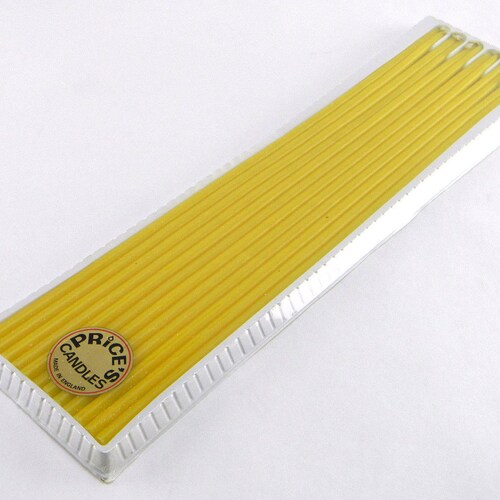 Yellow Thin Candles Taper Candles Tall Thin Candles Etsy