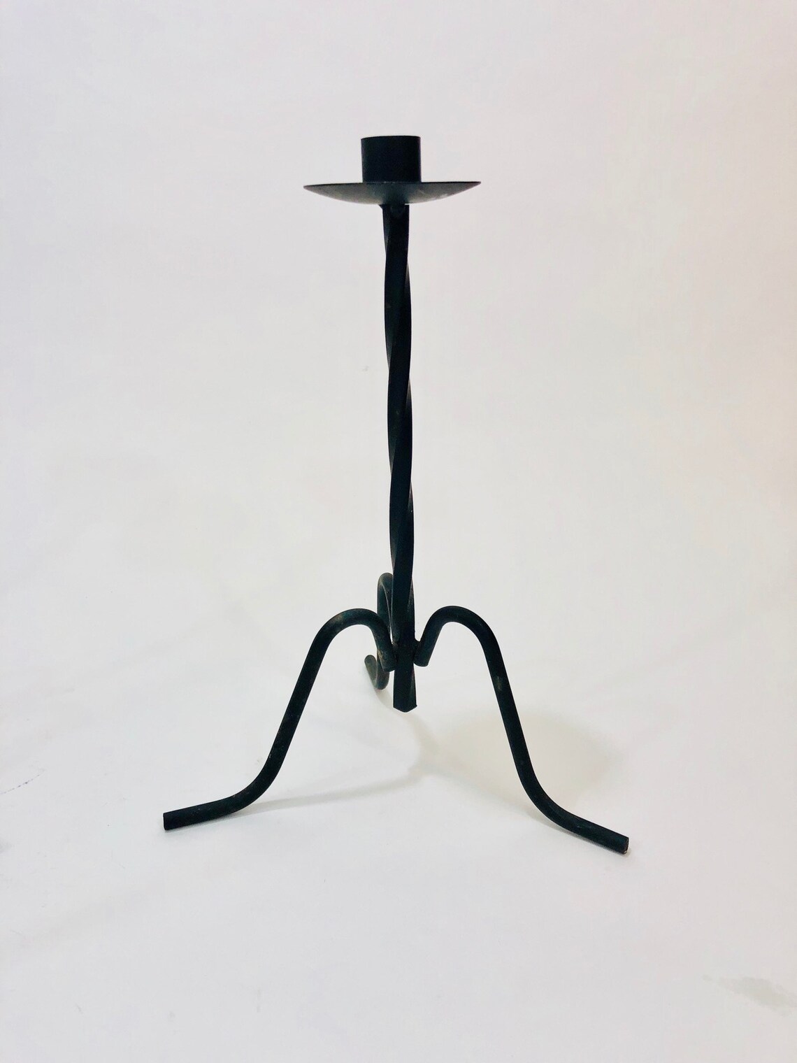 5 Tall Wrought Iron Candle Holders Wrought Iron Twisted Etsy