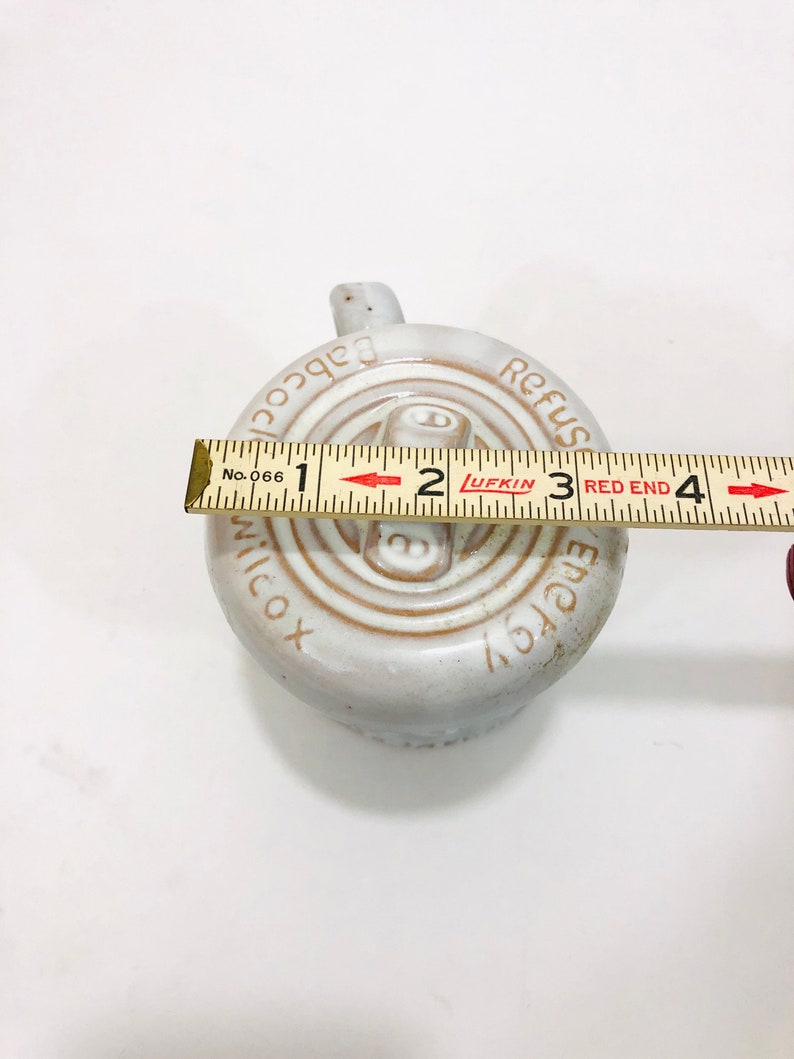 White ceramic Babcock & Wilcox trash can Coffee mug Ceramic Etsy