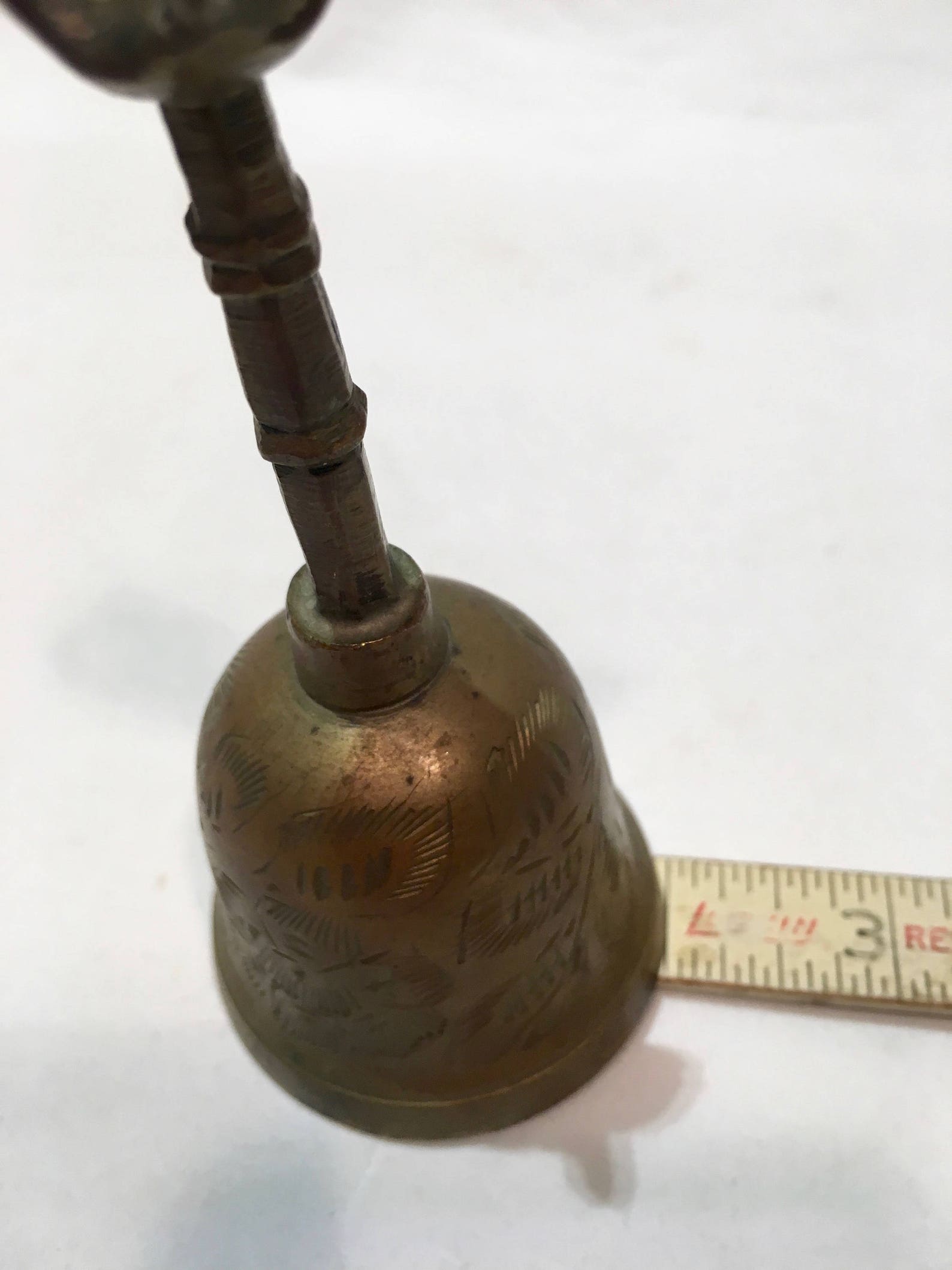 Brass bell from India with engravings Servant's bell Etsy