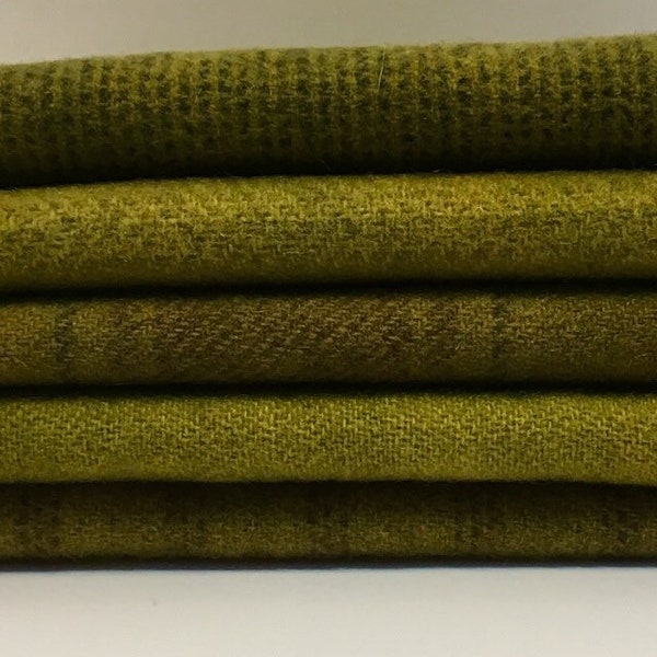 OLIVE textures hand dyed and felted wiol for rug hooking and ither fiber arts projects