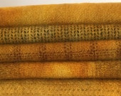 MAPLE LEAVES TEXTURES hand dyed and felted wool for rug hooking and other finer arts projects