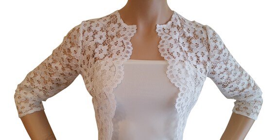 white lace bolero jacket