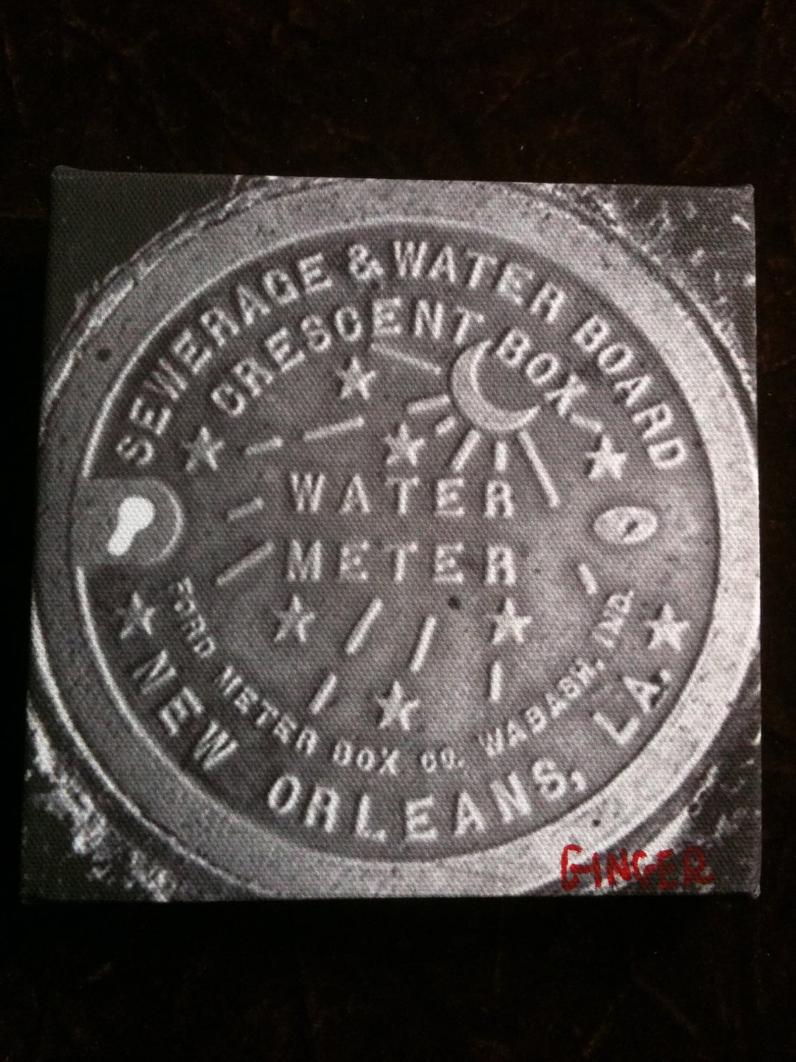 New Orleans Water Meter Painting by French Quarter Artist Ginger - Etsy